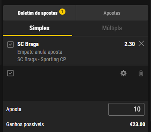 Como encontrar Empate Anula Aposta na Bet365 