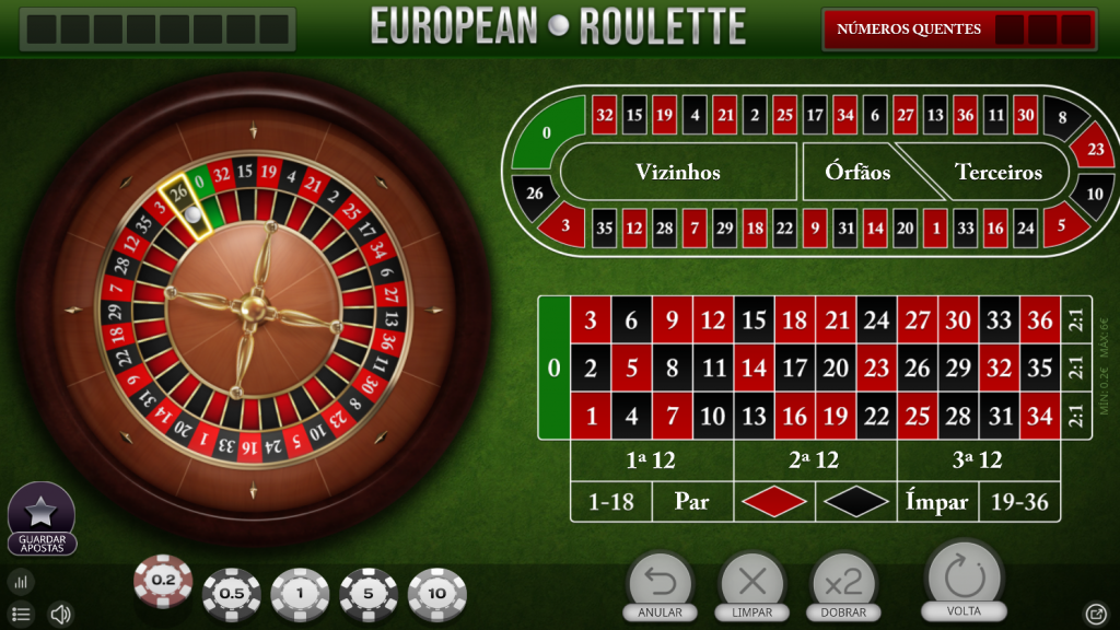roleta europeia do casino online bwin