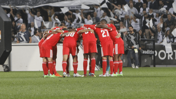 equipa do SL Benfica ao fim do jogo