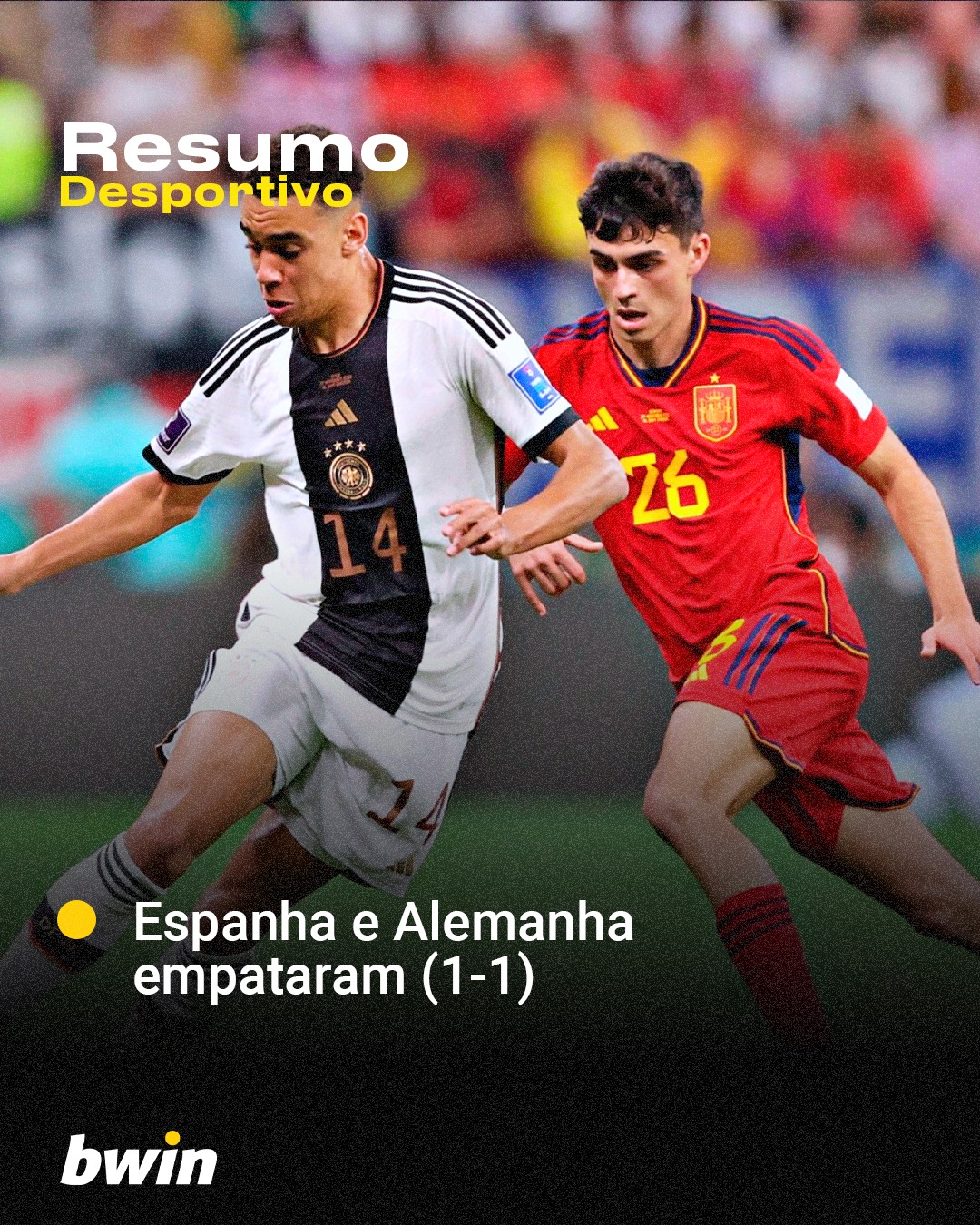 Espanha e Alemanha empatam (1-1)