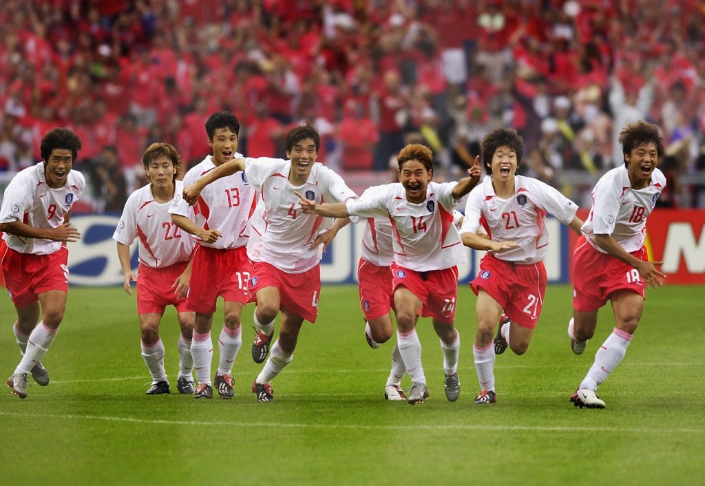 Festejos da Coreia do Sul no Mundial de futebol de 2002