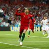 Cristiano Ronaldo Jogador da selecção portuguesa a celebrar um golo
