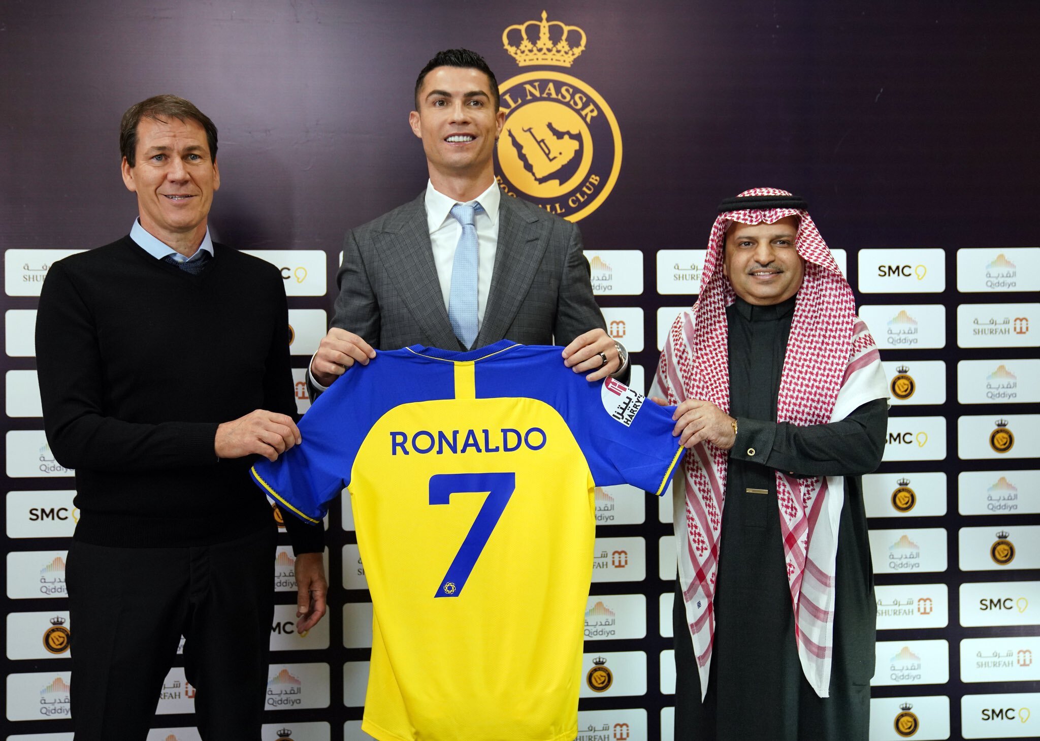 Cristiano Ronaldo na sua apresentação do clube Al-Nassr Football Club